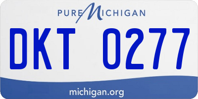 MI license plate DKT0277
