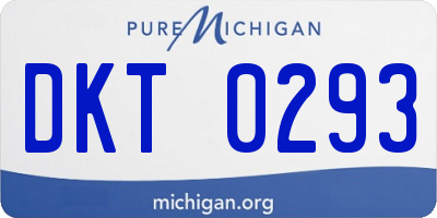 MI license plate DKT0293