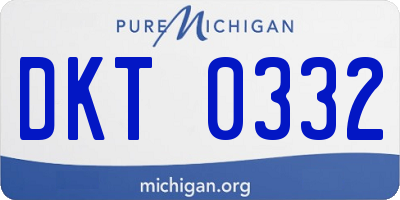MI license plate DKT0332