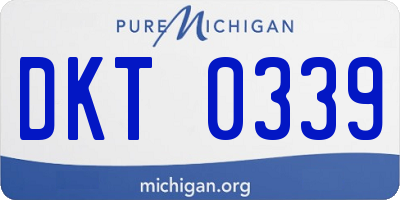 MI license plate DKT0339