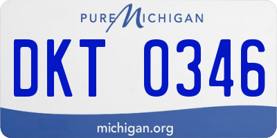 MI license plate DKT0346