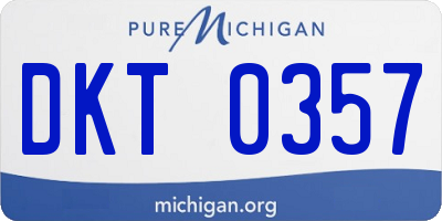 MI license plate DKT0357