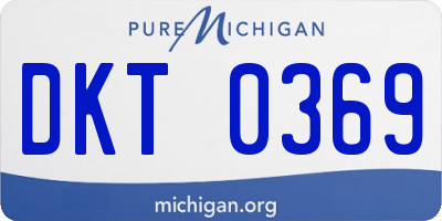 MI license plate DKT0369