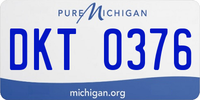 MI license plate DKT0376