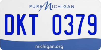 MI license plate DKT0379