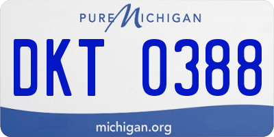MI license plate DKT0388