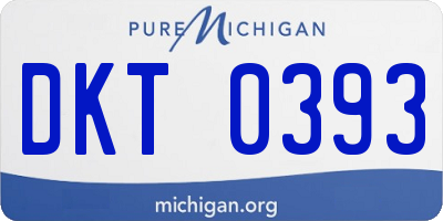 MI license plate DKT0393