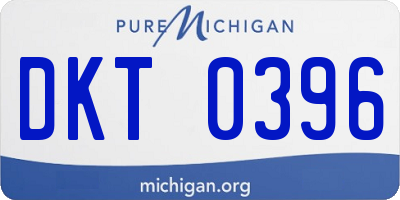 MI license plate DKT0396