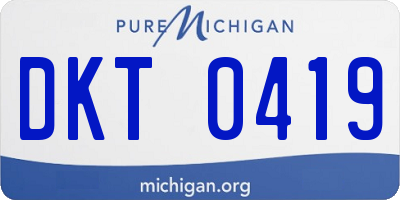 MI license plate DKT0419