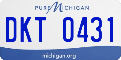MI license plate DKT0431