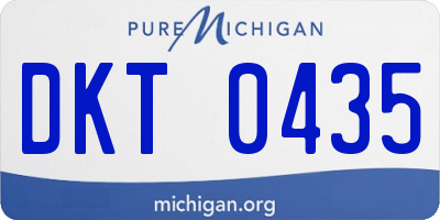MI license plate DKT0435