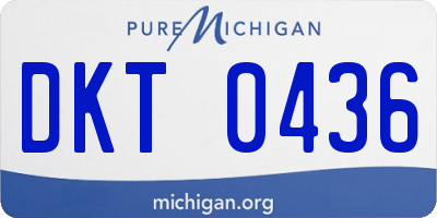 MI license plate DKT0436