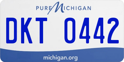 MI license plate DKT0442
