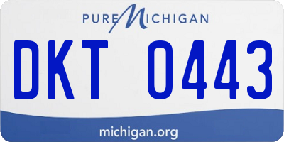 MI license plate DKT0443