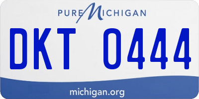 MI license plate DKT0444