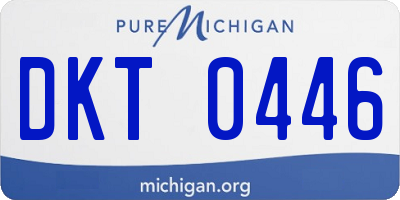 MI license plate DKT0446