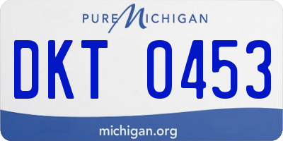 MI license plate DKT0453