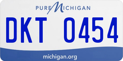 MI license plate DKT0454