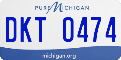 MI license plate DKT0474