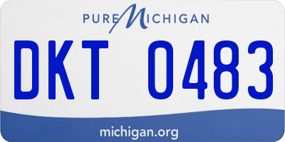 MI license plate DKT0483