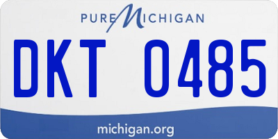 MI license plate DKT0485