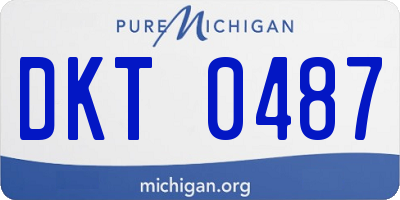 MI license plate DKT0487