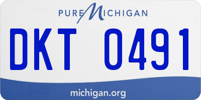 MI license plate DKT0491