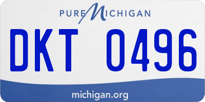 MI license plate DKT0496