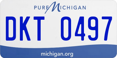 MI license plate DKT0497