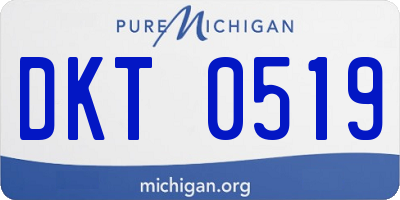 MI license plate DKT0519