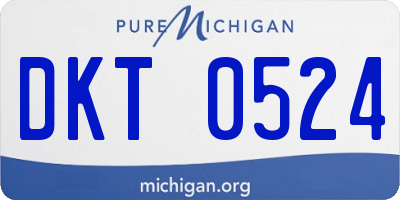 MI license plate DKT0524