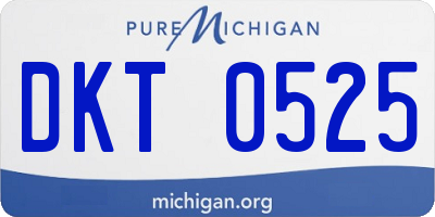MI license plate DKT0525