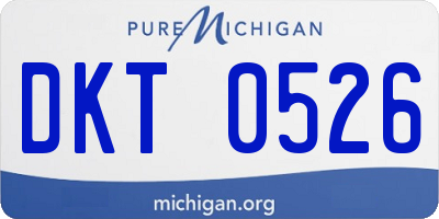 MI license plate DKT0526