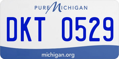 MI license plate DKT0529