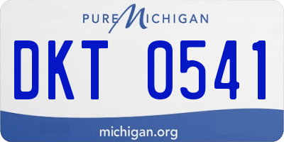 MI license plate DKT0541