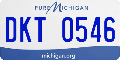 MI license plate DKT0546