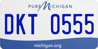 MI license plate DKT0555
