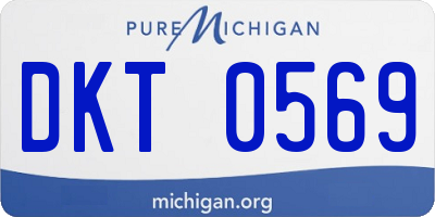 MI license plate DKT0569