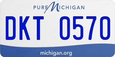 MI license plate DKT0570