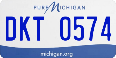 MI license plate DKT0574