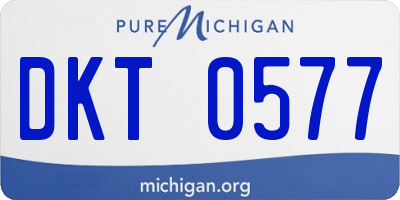 MI license plate DKT0577