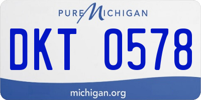 MI license plate DKT0578