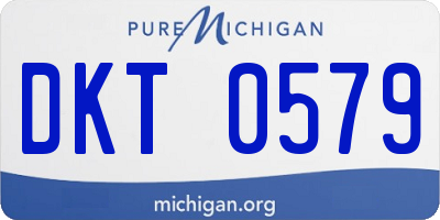 MI license plate DKT0579
