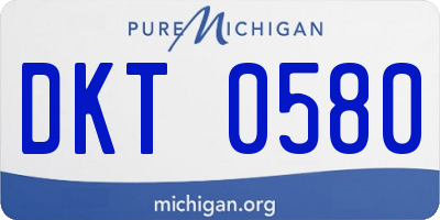 MI license plate DKT0580