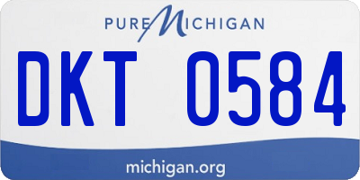 MI license plate DKT0584