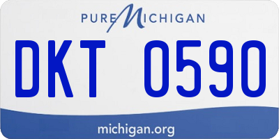 MI license plate DKT0590