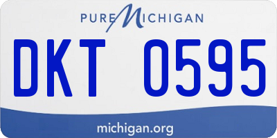MI license plate DKT0595