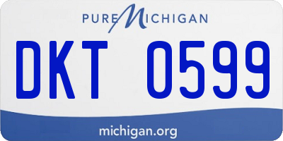 MI license plate DKT0599