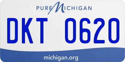 MI license plate DKT0620