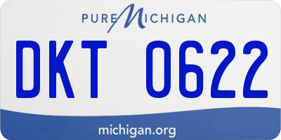 MI license plate DKT0622